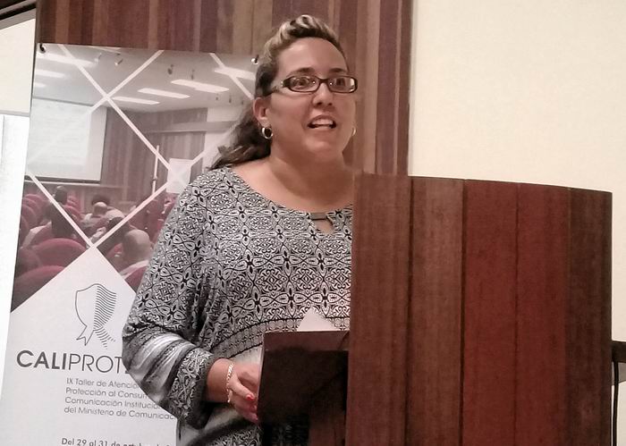 Cecilia Vald�s Mili�n, presidenta del Comit� Organizador del IX Taller de Atenci�n Ciudadana, CALIPROT 2019