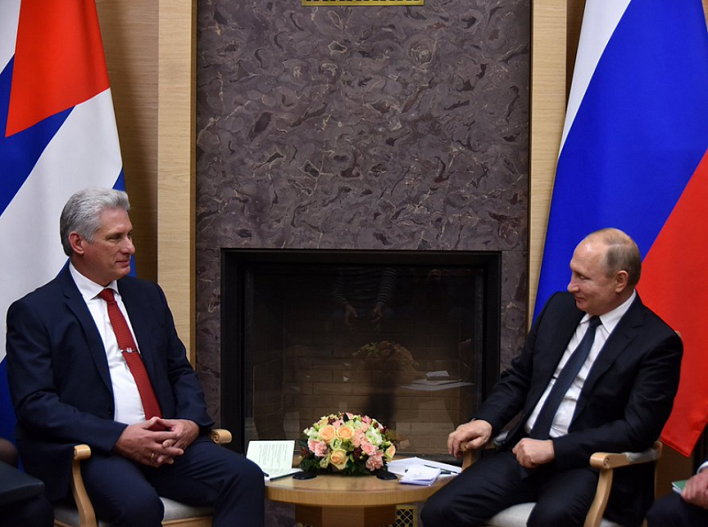 Presidente de Cuba llega a Rusia en visita oficial