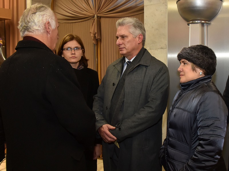 D�az-Canel emocionado ante el patrimonio hist�rico ruso