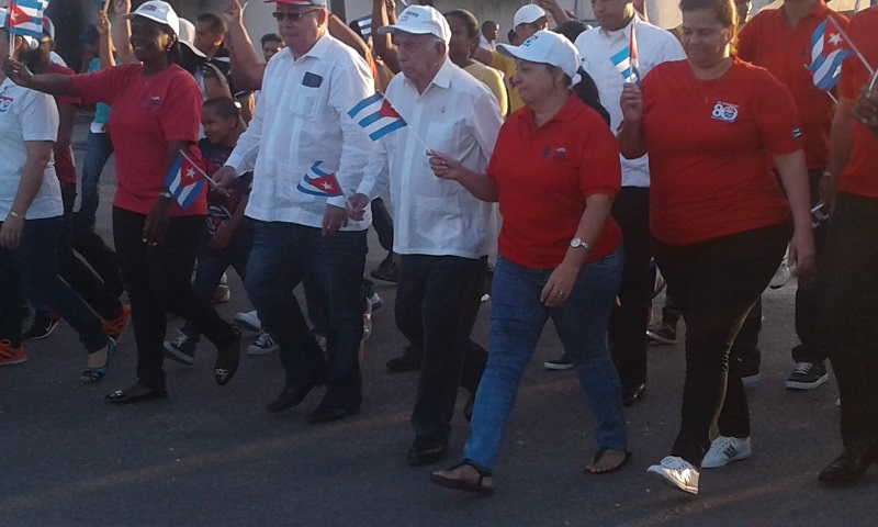 Preside Machado Ventura celebración del 1 de mayo en Santiago de Cuba