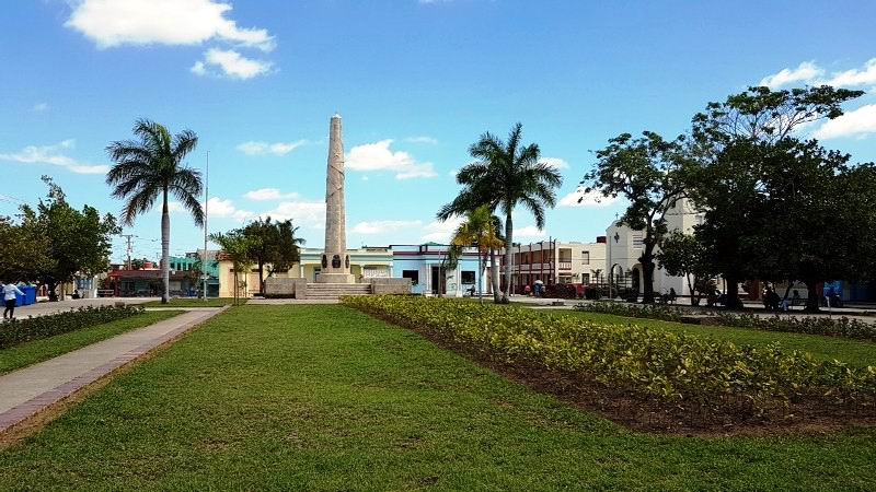 Parque Constitución donde se reunieron los patriotas el 10 de abril de 1869.