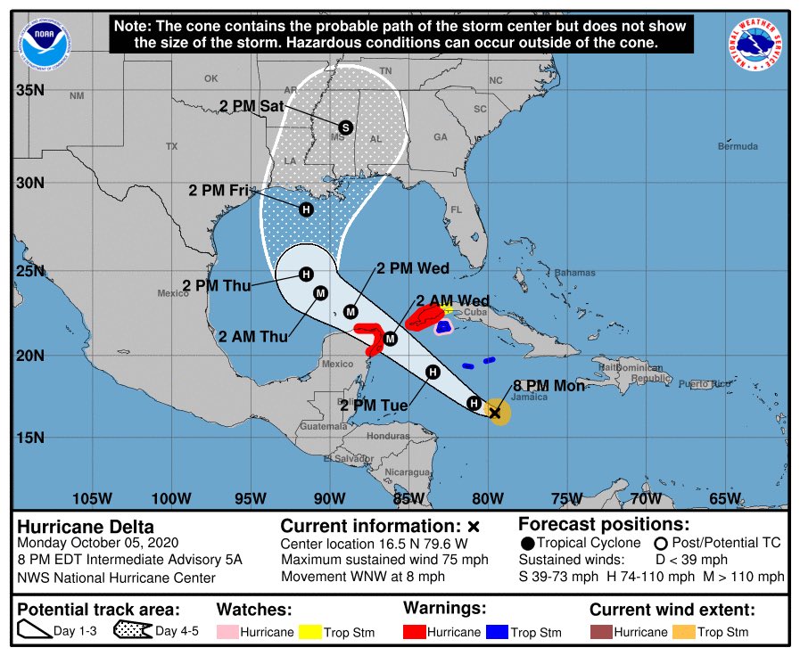 Delta se convierte en huracán