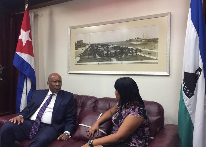 King of Lesotho arrives in Cuba
