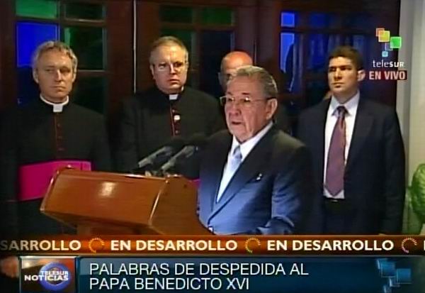 Palabras de Raúl Castro durante la despedida