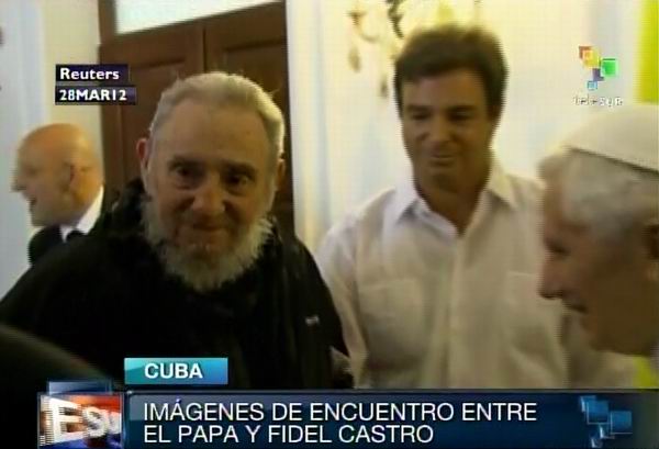 Sostiene Fidel Castro encuentro con Benedicto XVI. Foto: TeleSUR / Radio Rebelde