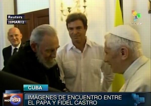 Sostiene Fidel Castro encuentro con Benedicto XVI. Foto: TeleSUR / Radio Rebelde