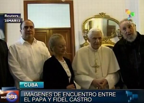 Sostiene Fidel Castro encuentro con Benedicto XVI. Foto: TeleSUR / Radio Rebelde