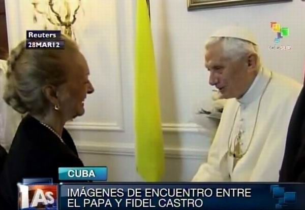 Sostiene Fidel Castro encuentro con Benedicto XVI. Foto: TeleSUR / Radio Rebelde