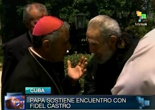 Sostiene Fidel Castro encuentro con Benedicto XVI. Foto: TeleSUR / Radio Rebelde