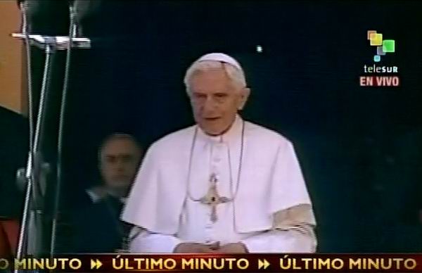 El Papa Benedicto XVI visita Santuario de la Virgen de la Caridad del Cobre.  27 de marzo de 2012. Foto: TeleSUR / Radio Rebelde