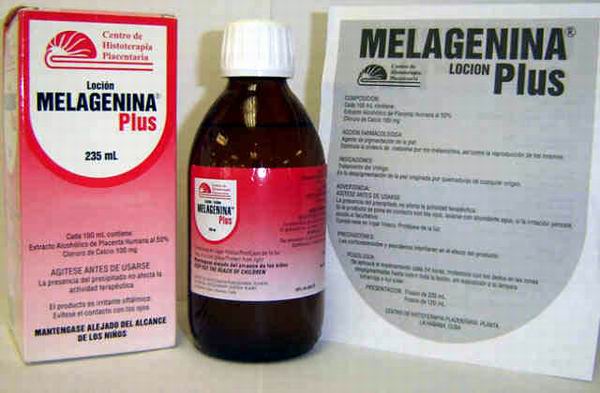 Medicamento Melagenina Plus, considerado un logro de la medicina e investigación cubanas. Foto: AIN