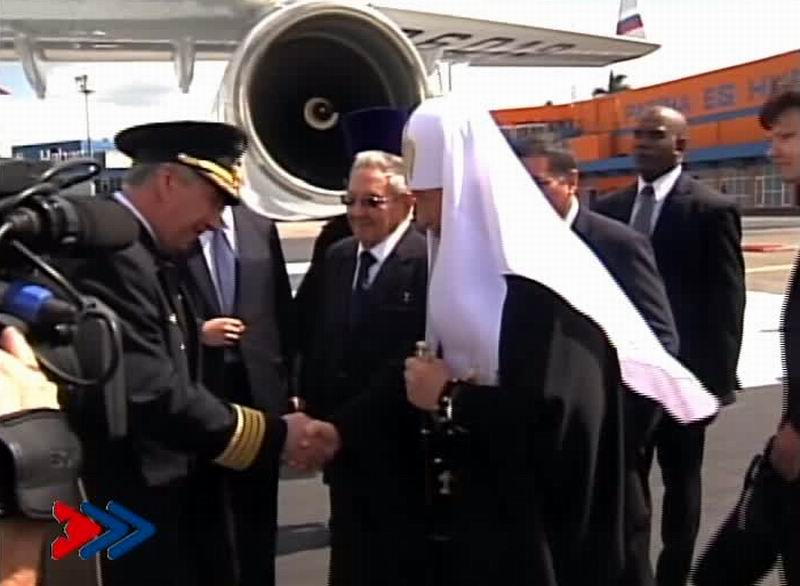 Ra�l Castro Ruz, presidente de los Consejos de Estado y de Ministros de Cuba despidi� a Su Santidad Kirill, Patriarca de Mosc� y de toda Rusia que concluy� su visita oficial a la Isla iniciada el pasado 11 de febrero