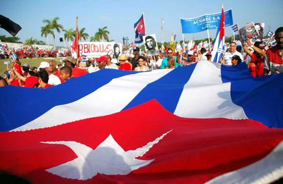 Inicia Brigada Primero de Mayo programa de actividades solidarias en Cuba. Foto: Kaloian