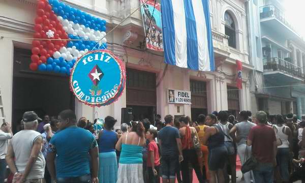 Homenaje de la Central de Trabajadores de Cuba a Fidel en su 90 cumpleaños . Foto: Carlos Serpa