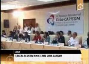Tercera Reunión Ministerial Cuba-CARICOM. Foto de la Televisión cubana