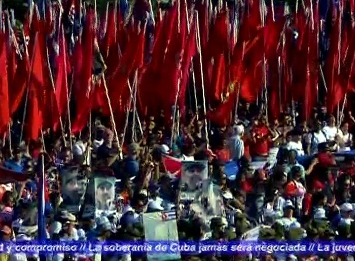 En fotos masivo desfile por el 1ro. de Mayo en Cuba