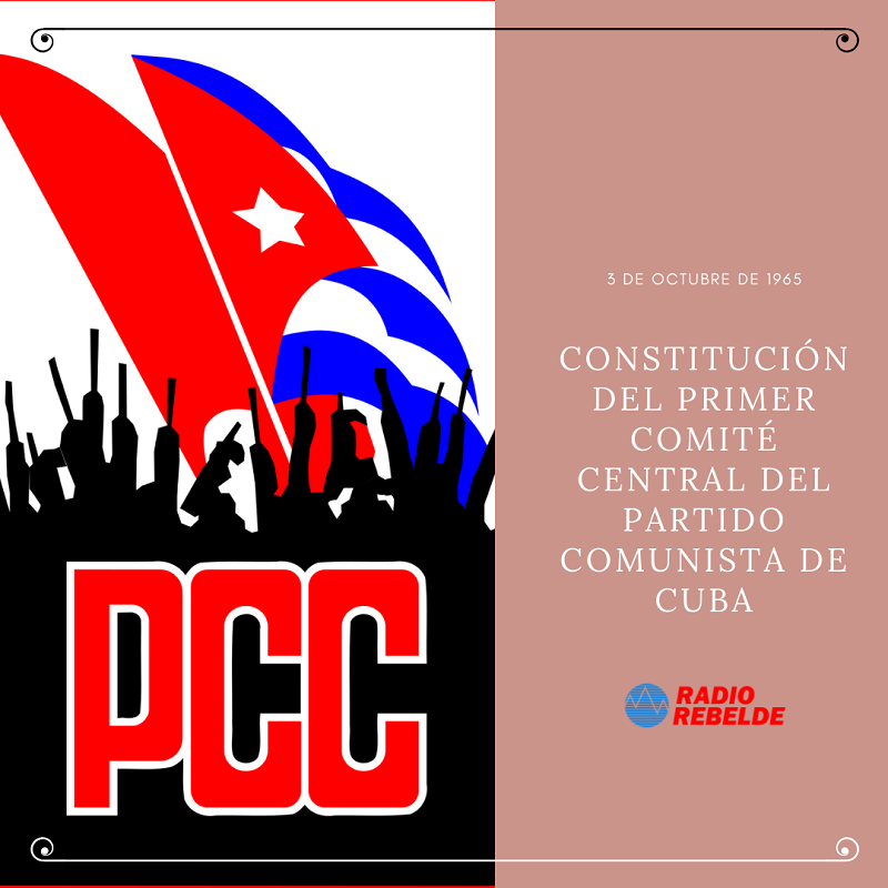 En un acto solemne celebrado en el entonces Teatro Chaplin, hoy Karl Marx, en La Habana, el 3 de octubre de 1965 quedó constituido el Primer Comité Central del Partido Comunista de Cuba