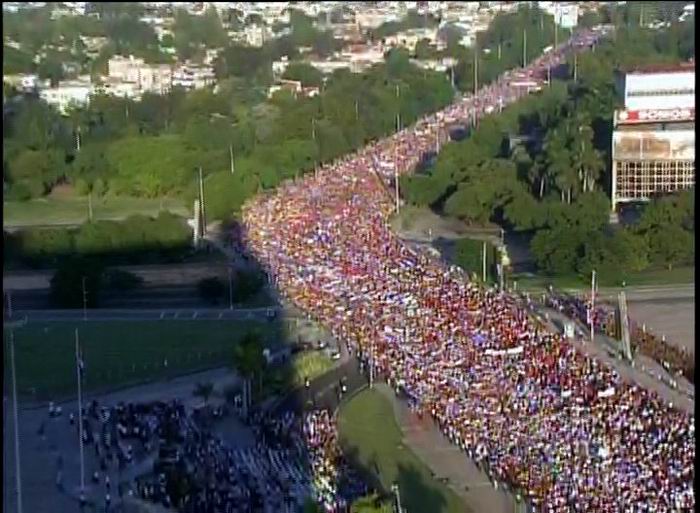 Compacta Marcha del Pueblo Combatiente en La Habana 2 de enero 2017