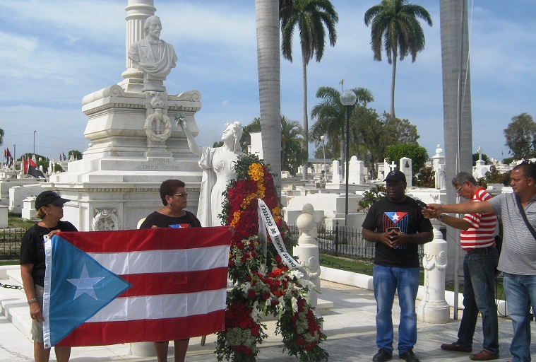 Puertorriqueños solidarios con Cuba rinden homenaje a Fidel