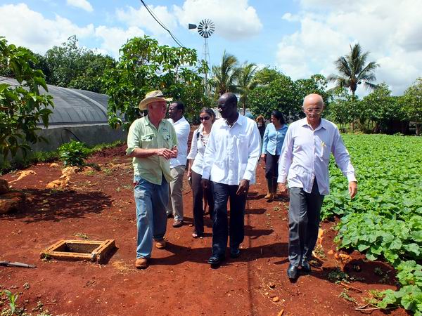 Moises Jn Baptiste manifest� su inter�s en llevar a su patria la mayor cantidad de conocimientos y experiencias sobre el uso de la agricultura org�nica, industria muy poca desarrollada en Santa Luc�a. Foto: Abel Rojas.