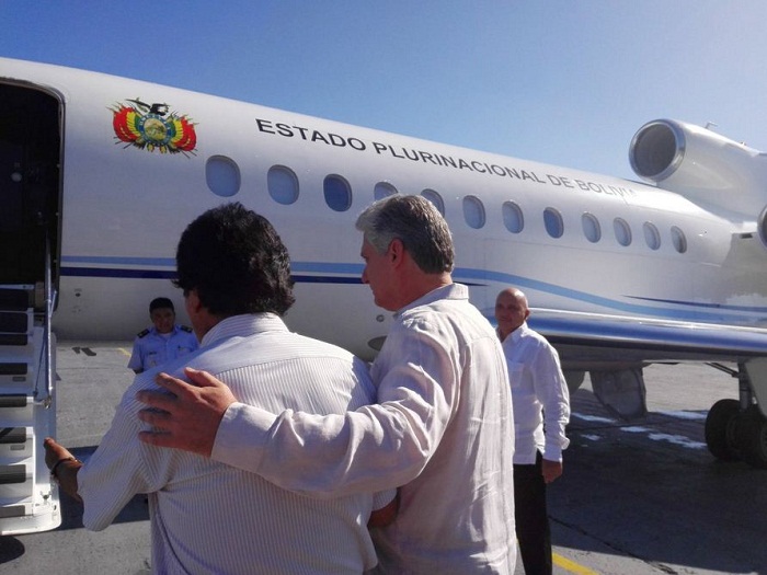 Despide Miguel Díaz Canel al presidente de Bolivia luego de breve visita de trabajo a Cuba