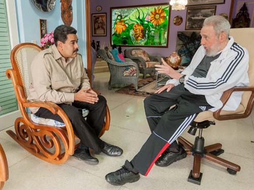 Recibió Fidel a Nicolás Maduro.Foto: Alex Castro