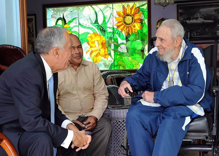 Fidel recibió al excelentísimo Sr. Marcelo Rebelo de Sousa, presidente de Portugal, 26 de octubre de 2016. Foto: Estudios Revolución