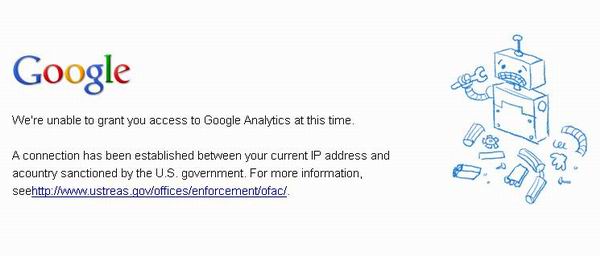 Google Analytics censurado para Cuba Google Analytics censurado para Cuba