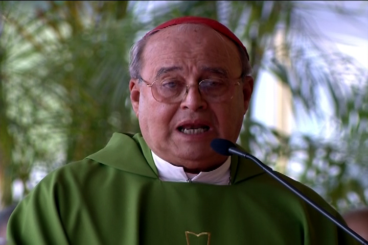 Le Cardinal Jaime Ortega salue le Pape au nom du peuple cubain