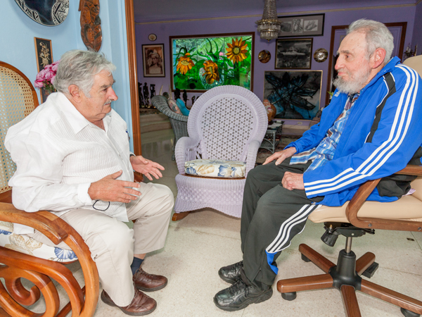 Recibió Fidel a José Mujica, presidente de la República Oriental del Uruguay. Foto: Alex Castro