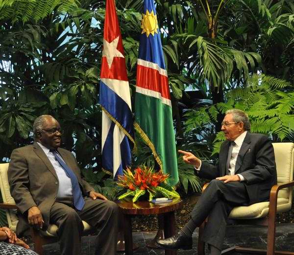 Recibió Raúl Castro al presidente de Namibia