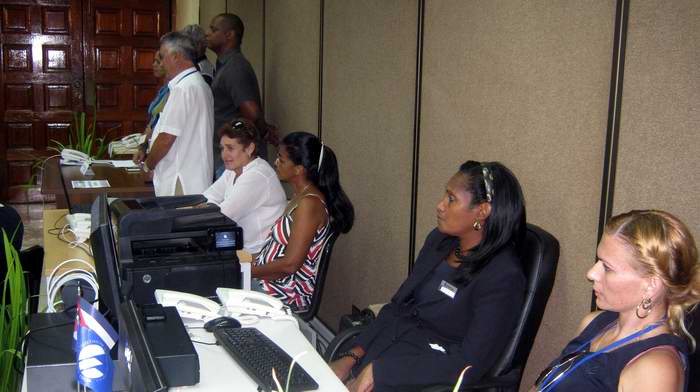 Sala de Prensa en Santiago de Cuba. Foto: Carlos Sanabia Marrero