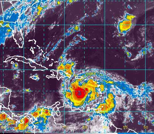 Tormenta tropical Isaac continua su rumbo por el Mar Caribe Oriental. Imagen tomada del INSMET Tormenta tropical Isaac continua su rumbo por el Mar Caribe Oriental. Imagen tomada del INSMET