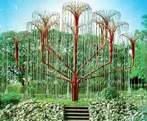 Árbol rojo ubicado en el Palacio Central de Pioneros Che Guevara