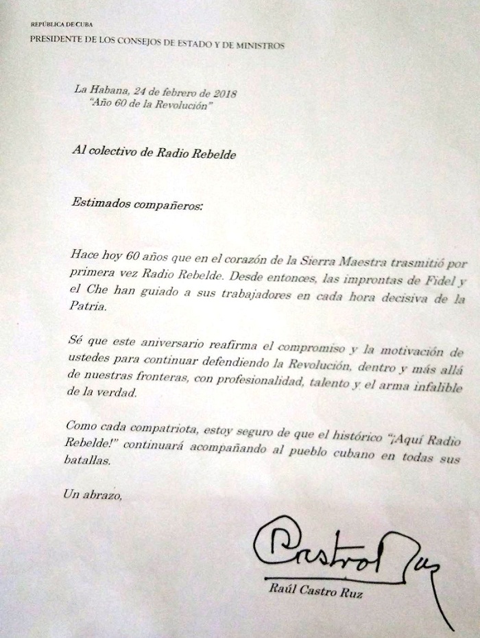 Radio Rebelde con la impronta de Fidel y el Che