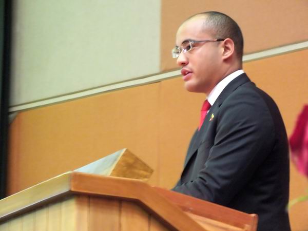 Vicepresidente del �rea Social del Gobierno venezolano, H�ctor Rodr�guez durante el Congreso Internacional de Educaci�n Superior Universidad 2014. Foto Abel Rojas