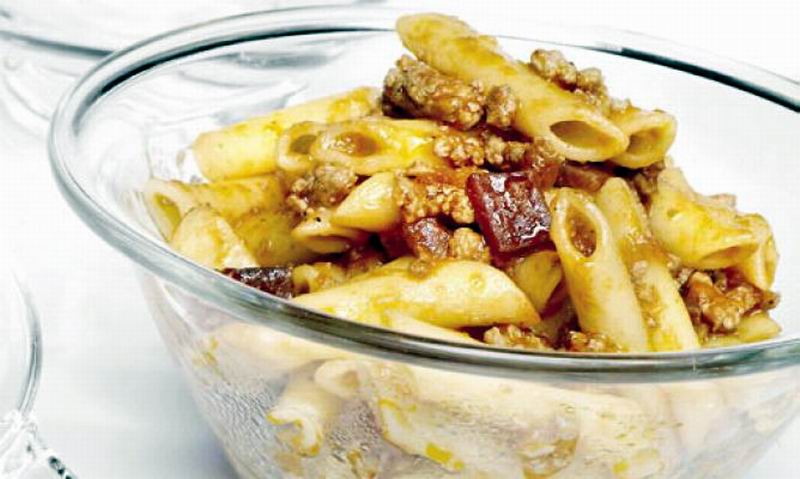 Plato de pasta italiano 