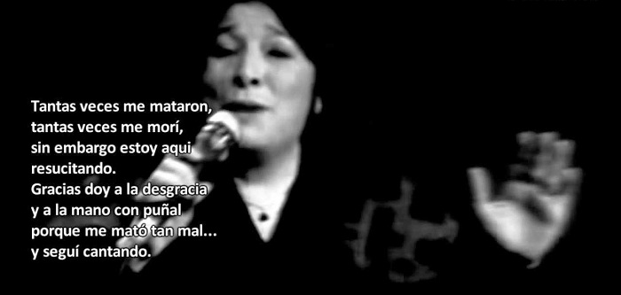 Mercedes Sosa: “No te conformes con hacerle empanadas a la familia” 