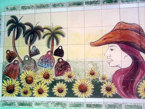 Inauguraron obras de Nelson Domínguez y del guajiro que pinta. Foto: Juan Manuel Olivares