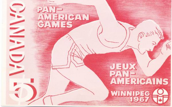 Sello emitida en Canadá Pan–American Games/ Jeux Pan-Americains Sello emitida en Canadá Pan–American Games/ Jeux Pan-Americains