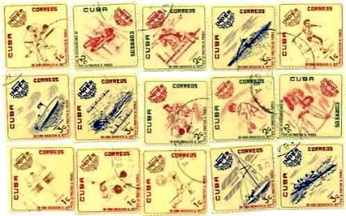 Sellos cubanos en Juegos Panamericanos de Sao Paulo, 1963