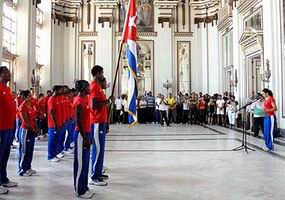 Abanderada delegación cubana a los I Juegos Olímpicos de la Juventud Singapur 2010