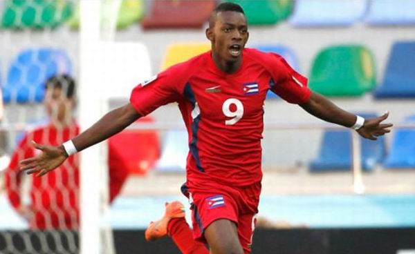 La selecci�n cubana de f�tbol que enfrenta a Islas Turcas y Caicos