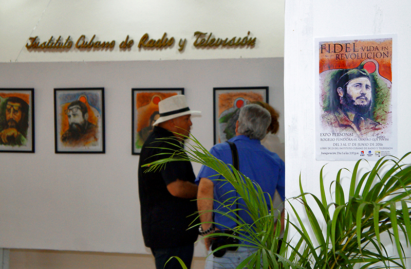 Rogelio Fundor Art Exhibition for Fidel 90th Birthday