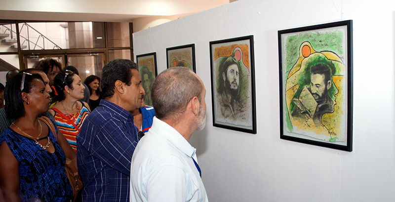 Rogelio Fundora Art Exhibition for Fidel 90th Birthday