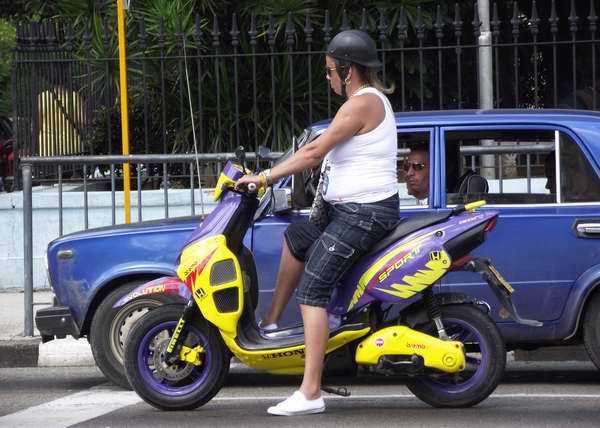 Moto Scooter marca Honda. Foto Abel Rojas