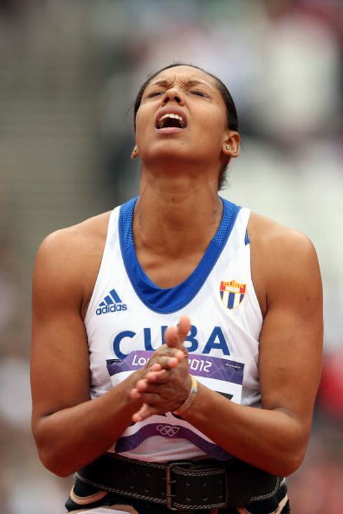 Yanet Cruz falló los tres intentos durante la competencia del lanzamiento de la jabalina en los XXX Juegos Olímpicos Londres 2012. Foto: Streeter Lecka. Yanet Cruz falló los tres intentos durante la competencia del lanzamiento de la jabalina en los XXX Juegos Olímpicos Londres 2012. Foto: Streeter Lecka.