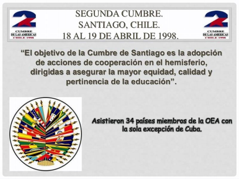 II Cumbre de las Américas Chile 1998