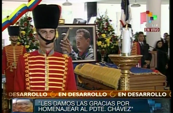 Ceremonia Oficial de despedida al Comandante Hugo Chávez. Foto: Telesur Ceremonia Oficial de despedida al Comandante Hugo Chávez. Foto: Telesur