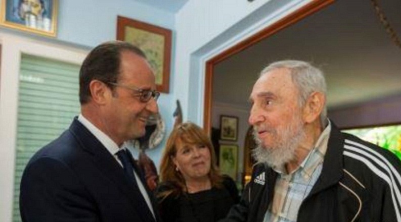 Lamenta Presidente de Francia muerte de Fidel 
